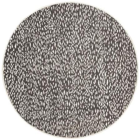 Safavieh 6 x 6 ft. Round Marbella Hand Woven Rug Dark Grey & Ivory MRB657A-6R
